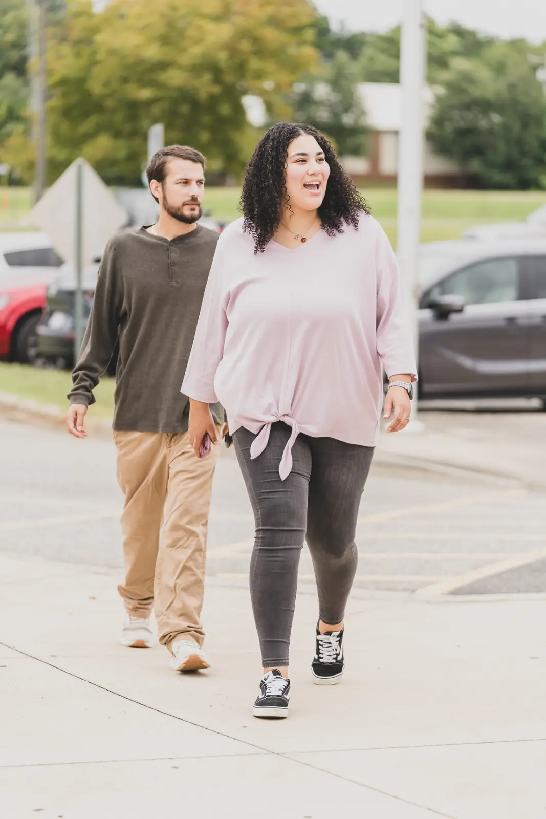 A couple arriving for the 10AM Sunday service at Kingdom House