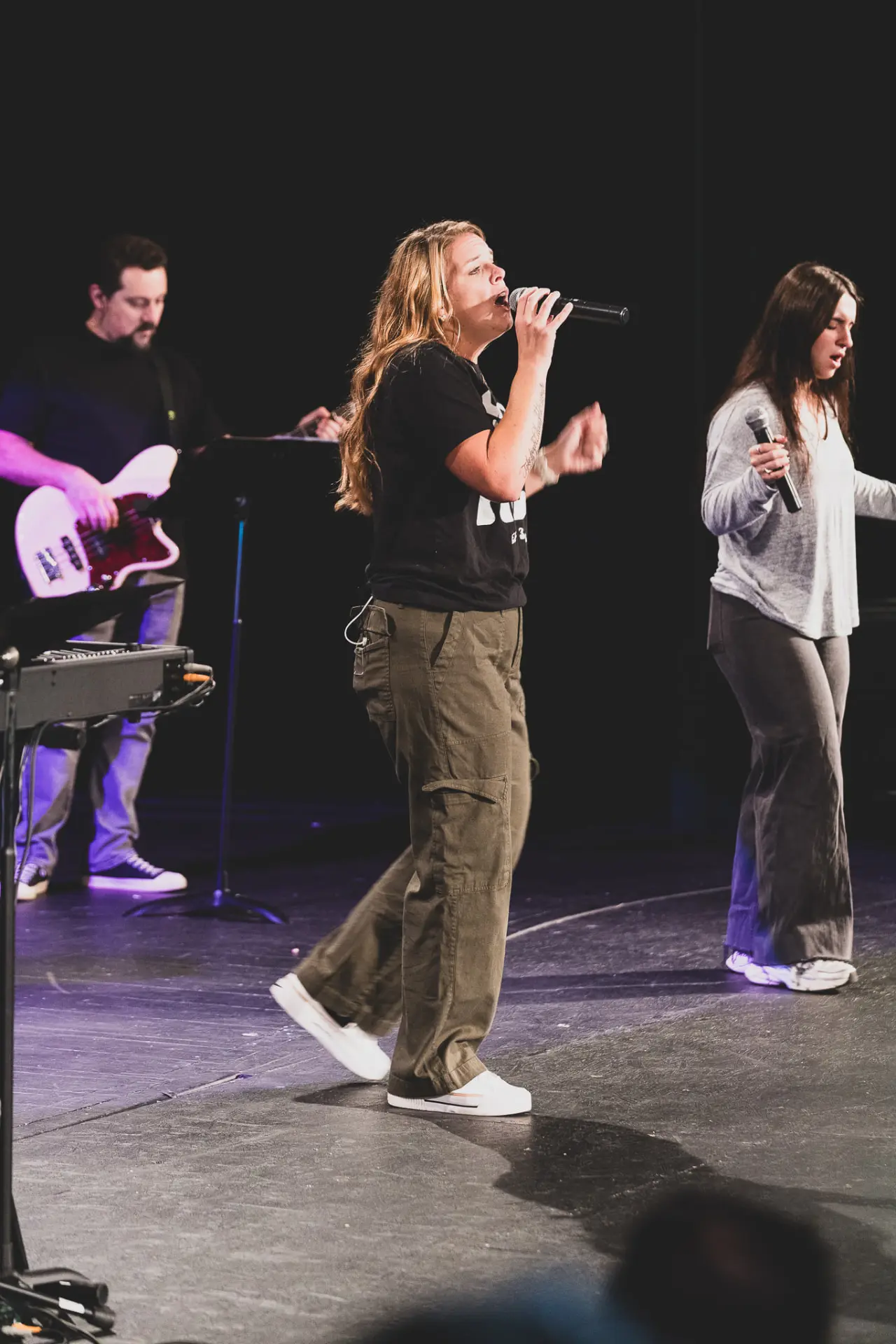 Kingdom House worship team leading a Sunday service